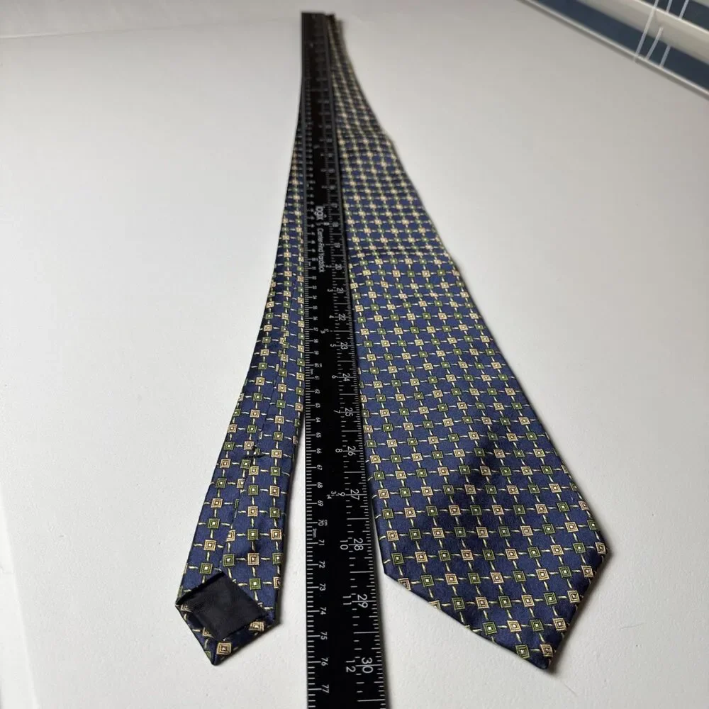 Giannelli 100% Silk Tie Geometric Men's Necktie Hand Made In‎ USA